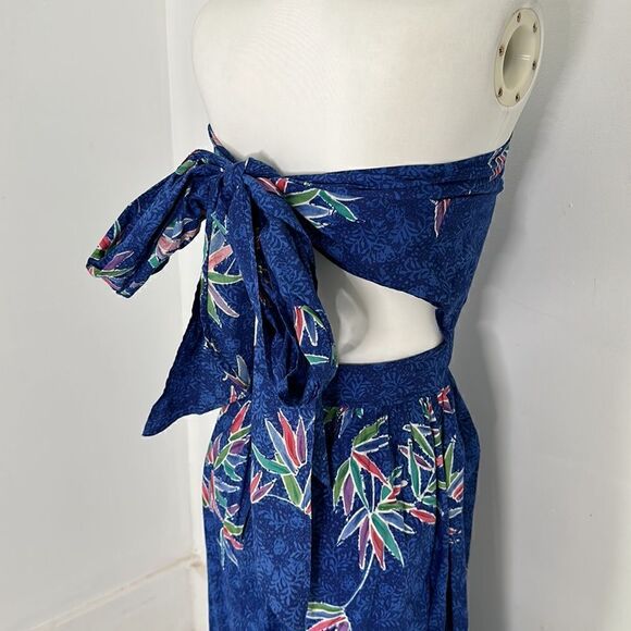 Vintage Indonesian Cotton Batik Print Wrap Top Dress - Picture 3 of 7